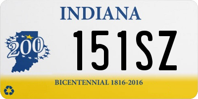 IN license plate 151SZ