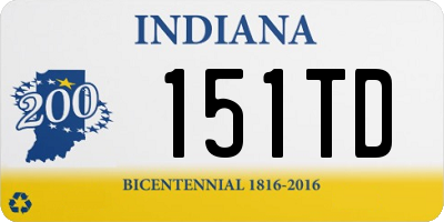 IN license plate 151TD