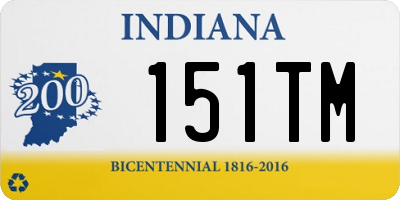 IN license plate 151TM