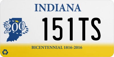 IN license plate 151TS