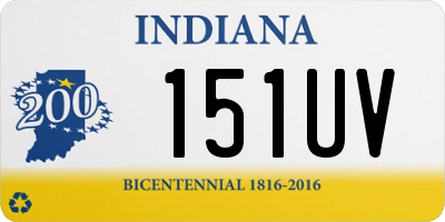 IN license plate 151UV
