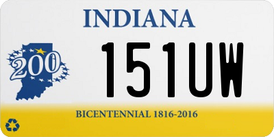 IN license plate 151UW