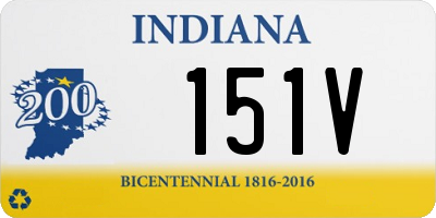 IN license plate 151V