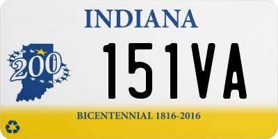 IN license plate 151VA