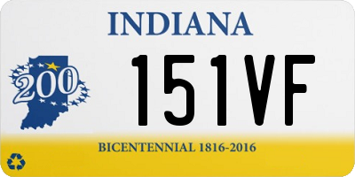 IN license plate 151VF