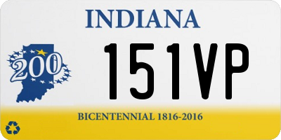 IN license plate 151VP