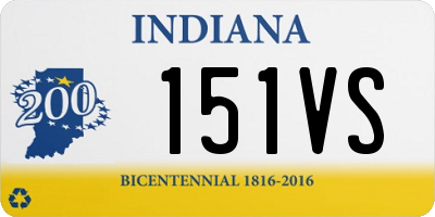 IN license plate 151VS