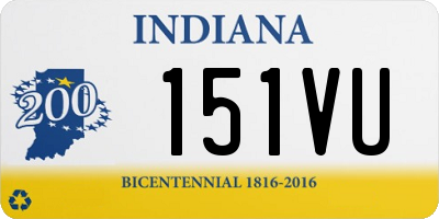 IN license plate 151VU