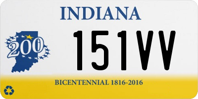 IN license plate 151VV