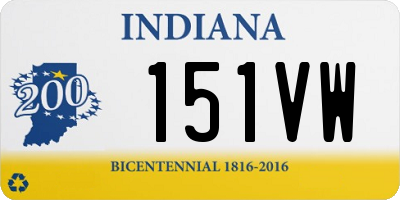 IN license plate 151VW