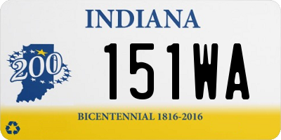 IN license plate 151WA