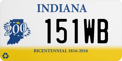 IN license plate 151WB