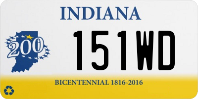 IN license plate 151WD