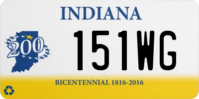 IN license plate 151WG