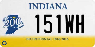 IN license plate 151WH