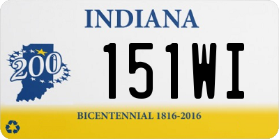 IN license plate 151WI