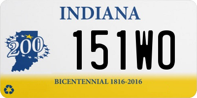 IN license plate 151WO