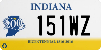 IN license plate 151WZ