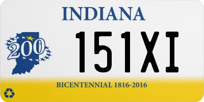 IN license plate 151XI