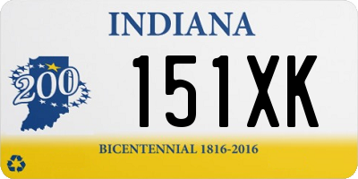 IN license plate 151XK