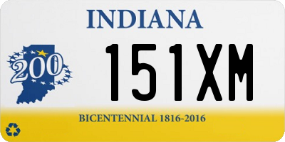 IN license plate 151XM