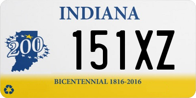 IN license plate 151XZ