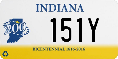 IN license plate 151Y