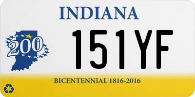 IN license plate 151YF