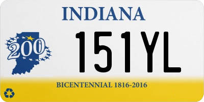 IN license plate 151YL