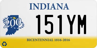 IN license plate 151YM