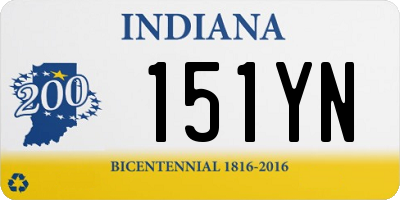 IN license plate 151YN