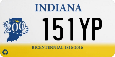 IN license plate 151YP