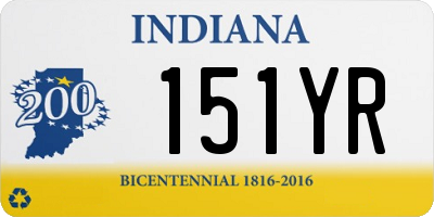 IN license plate 151YR