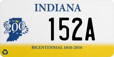 IN license plate 152A