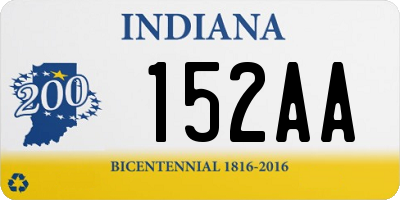 IN license plate 152AA