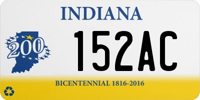 IN license plate 152AC