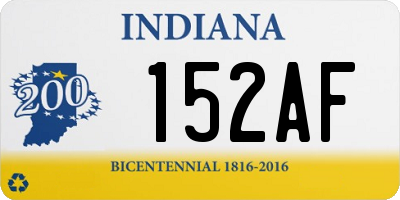 IN license plate 152AF