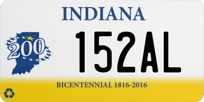 IN license plate 152AL
