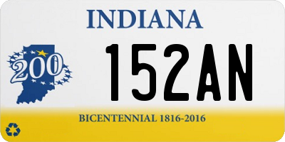 IN license plate 152AN