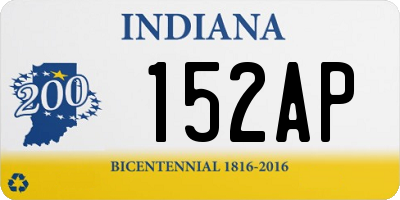 IN license plate 152AP