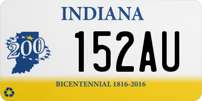 IN license plate 152AU