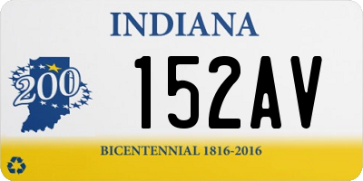 IN license plate 152AV