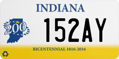 IN license plate 152AY