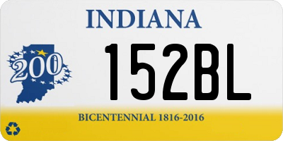 IN license plate 152BL