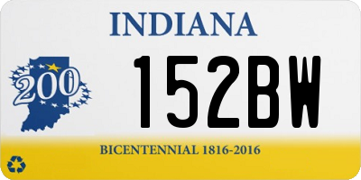 IN license plate 152BW