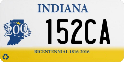 IN license plate 152CA