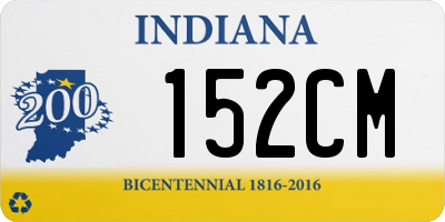 IN license plate 152CM