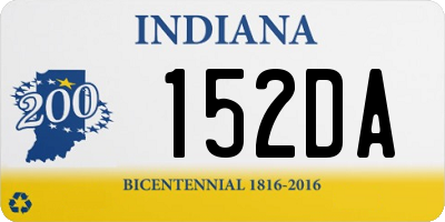 IN license plate 152DA