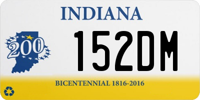 IN license plate 152DM