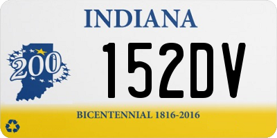 IN license plate 152DV